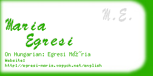 maria egresi business card